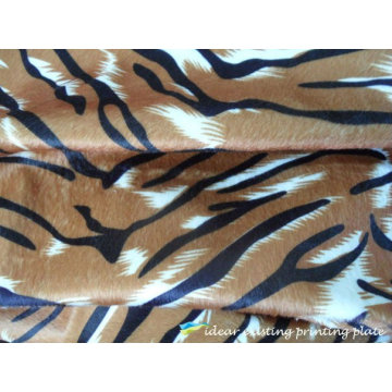 Moda Tiger Strip impresso tecido Plush